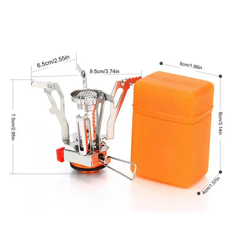 Camping Stove Backpacking Stove Portable Backpacking Stove Small Camping Stove Hiking Stove Windproof Piezo Ignition Cooking