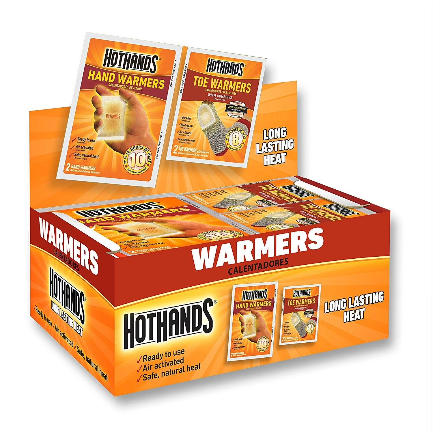 Hand and Foot Warmers Combo - 24 Pair of Hand Warmers and 8 Pair of Toe Warmers