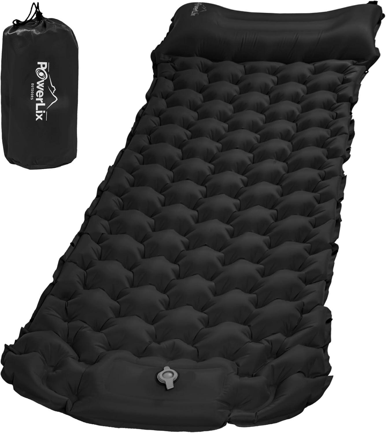Camping Sleeping Pad 2 Pack, Foot Pump Sleeping Pad for Camping with Built in Pillow, Inflatable Camping Mat, Lightweight Compact Air Mattress Pad for Backpacking Hiking Travelling