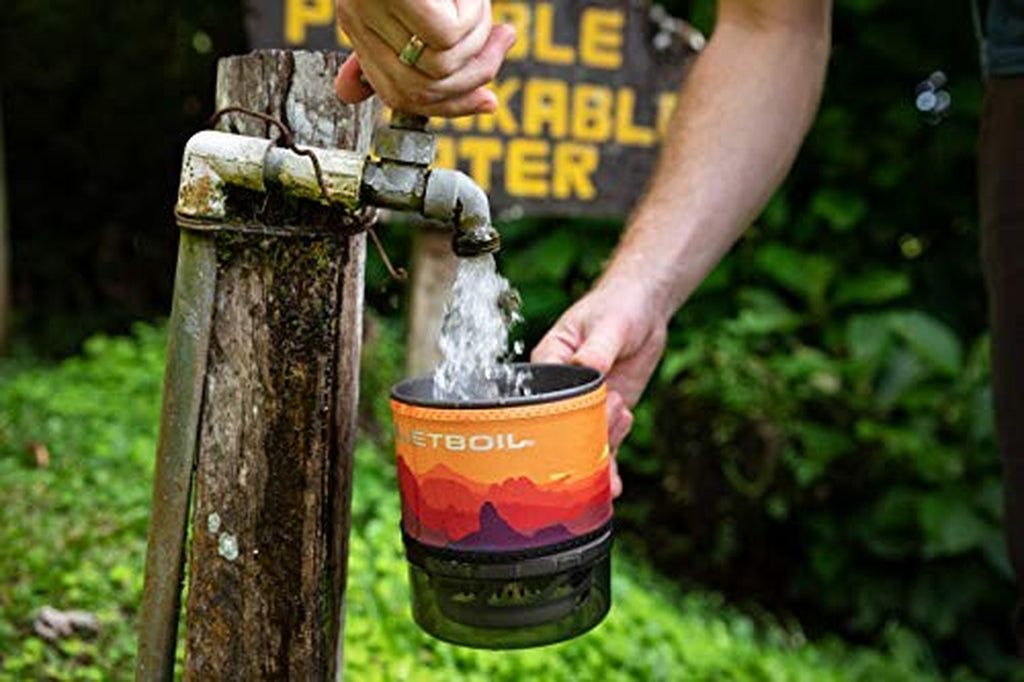 Jetboil Minimo Portable Stove Sunset Cooking System for Camping and Backpacking